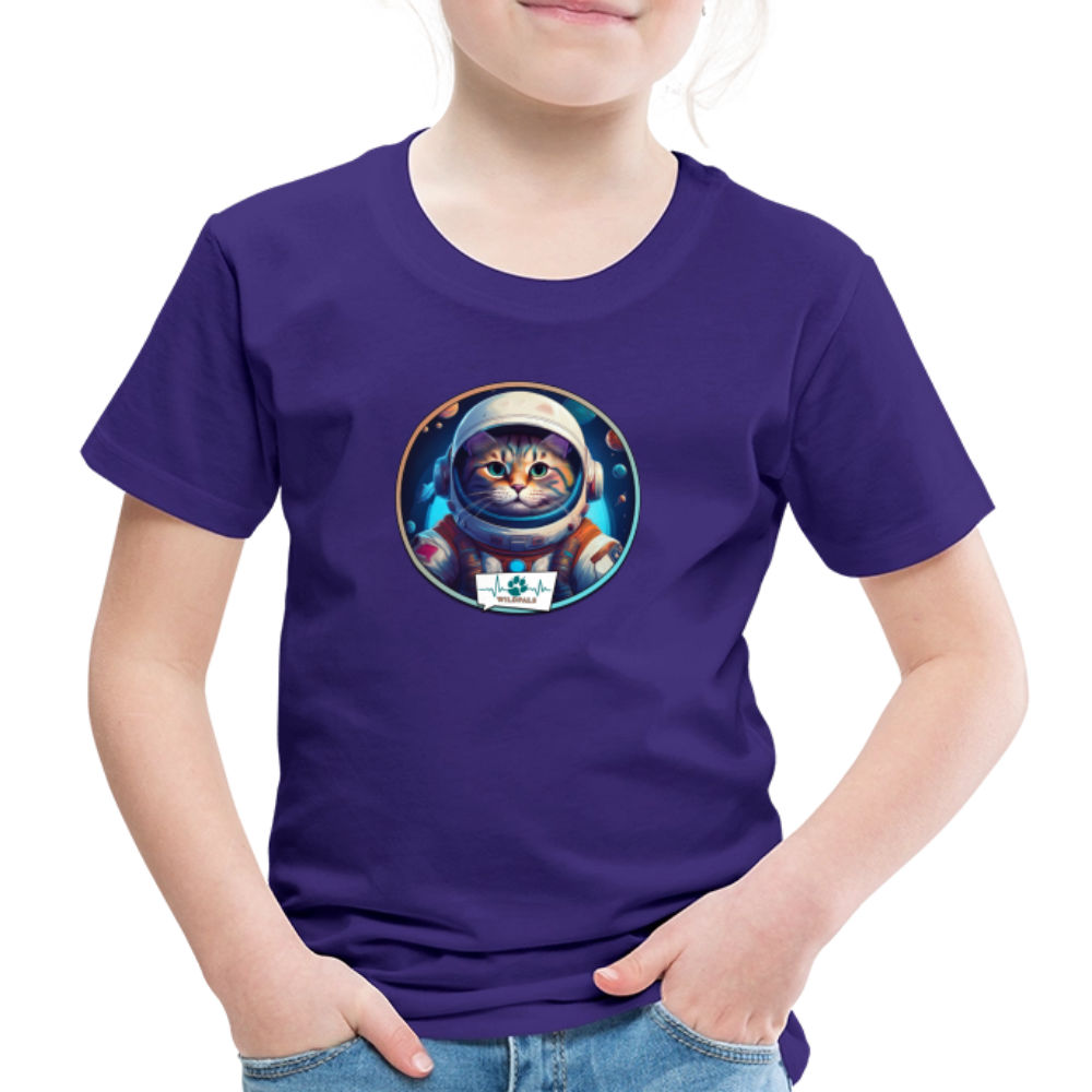 Kinder T-Shirt mit Katzen-Motiv (Premium) - Lila
