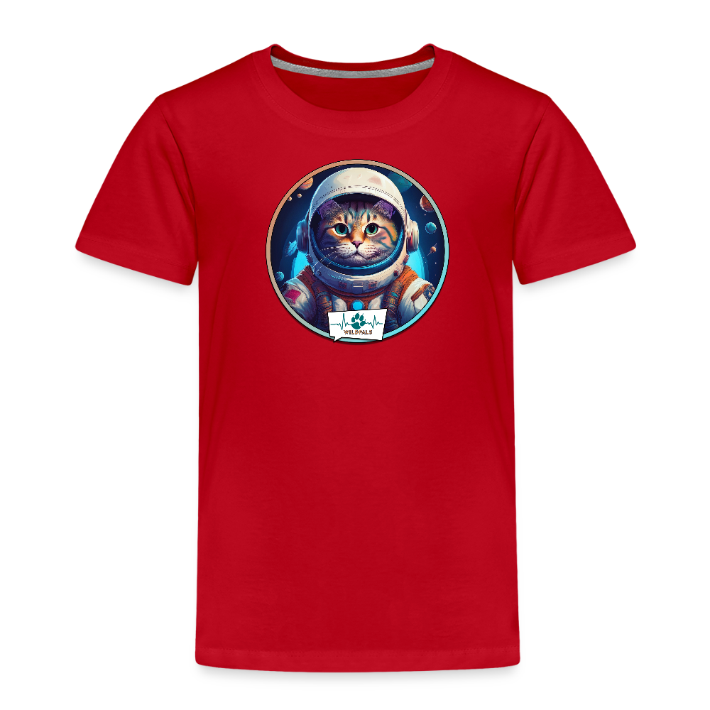 Kinder T-Shirt mit Katzen-Motiv (Premium) - Rot