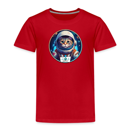 Kinder T-Shirt mit Katzen-Motiv (Premium) - Rot