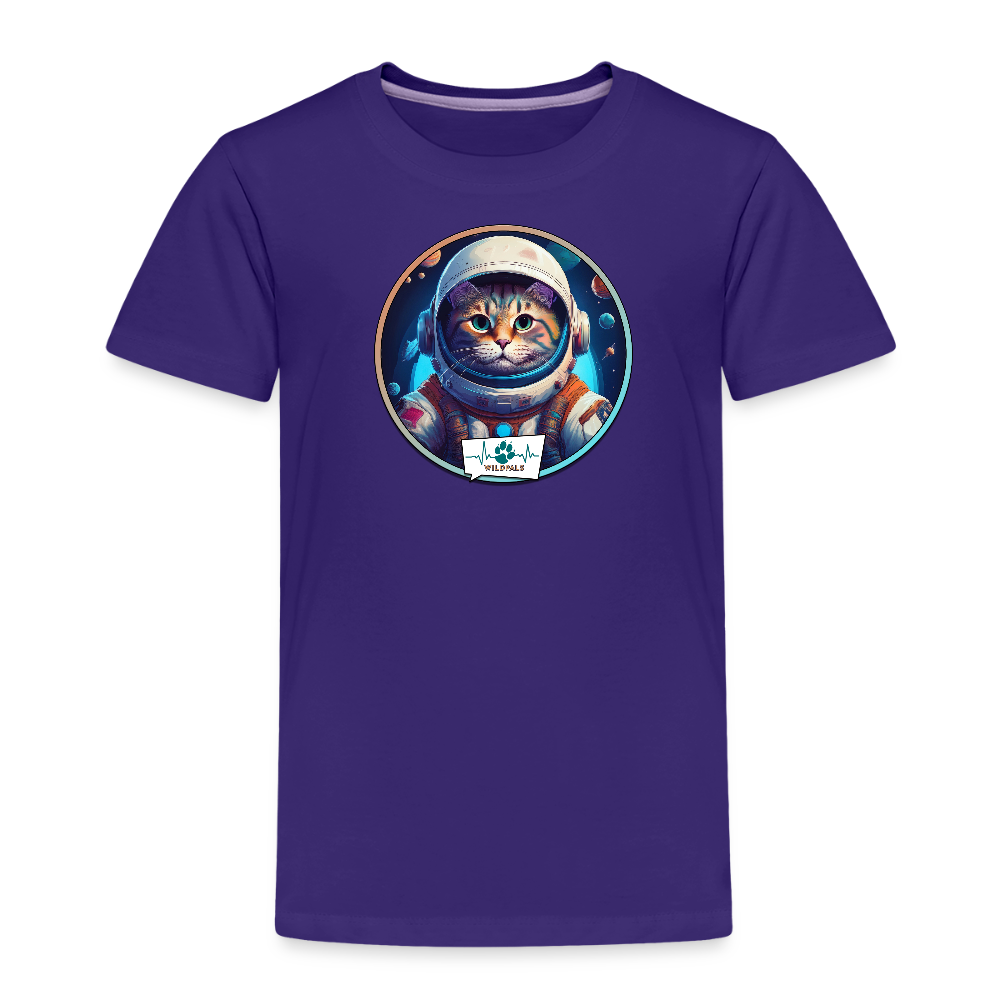 Kinder T-Shirt mit Katzen-Motiv (Premium) - Lila