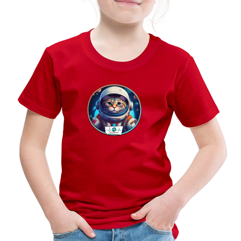 Kinder T-Shirt mit Katzen-Motiv (Premium) - Rot