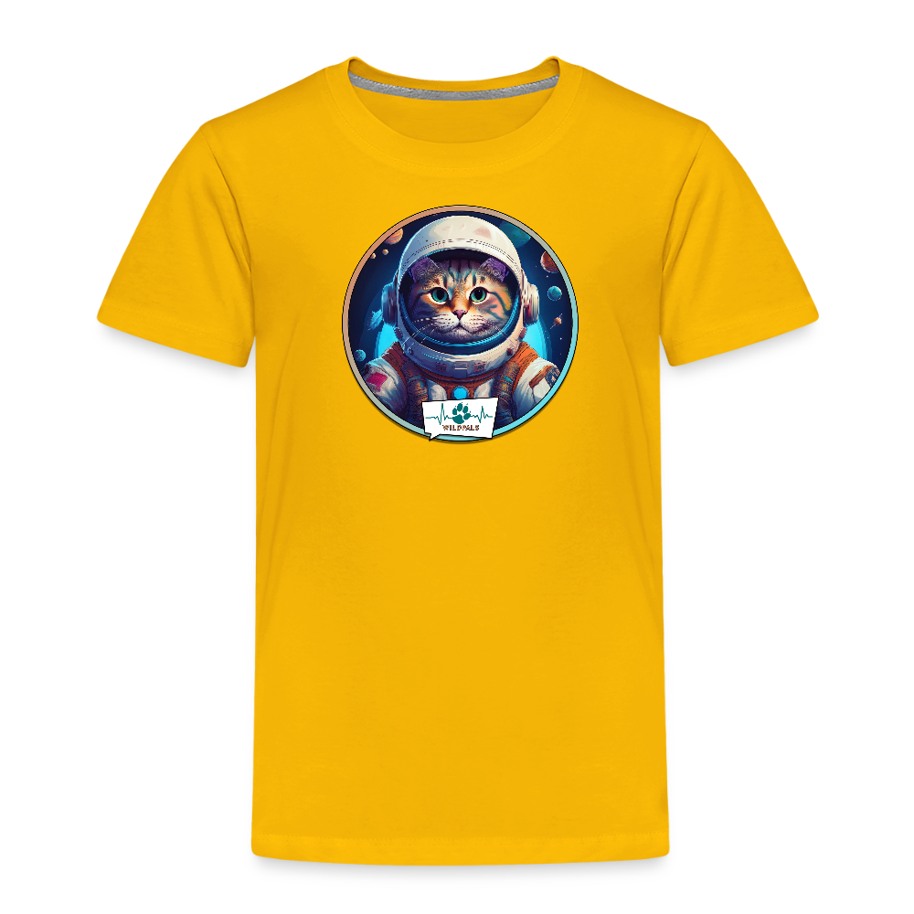 Kinder T-Shirt mit Katzen-Motiv (Premium) - Sonnengelb
