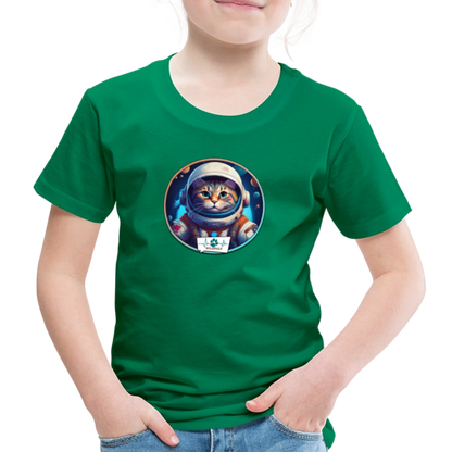 Kinder T-Shirt mit Katzen-Motiv (Premium) - Kelly Green